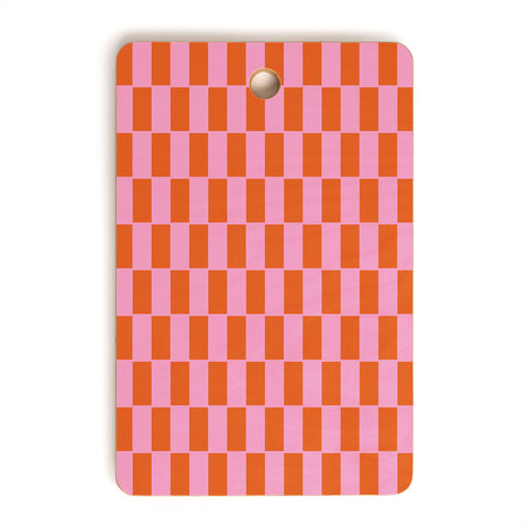June Journal Rectangles in Pink and Red Cutting Board Rectangle