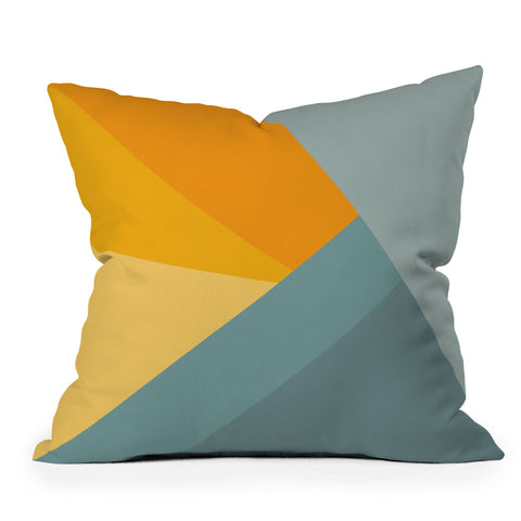 June Journal Sunset Triangle Color Block Outdoor Throw Pillow