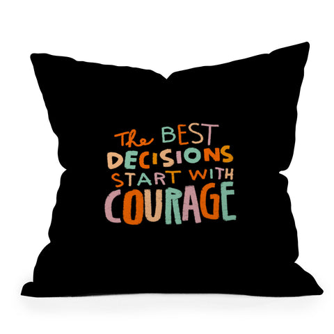 justin shiels Courage Outdoor Throw Pillow