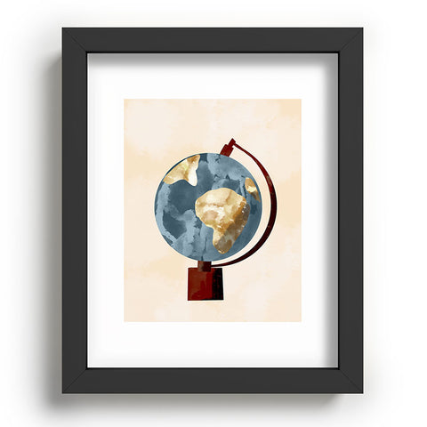 justin shiels Globe Illustration Recessed Framing Rectangle