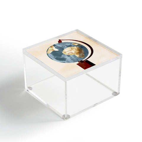 justin shiels Globe Illustration Acrylic Box