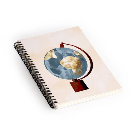 justin shiels Globe Illustration Spiral Notebook
