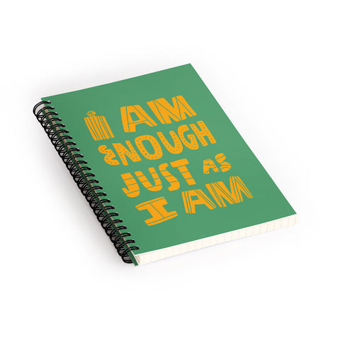 justin shiels I am Enough Just as I am Spiral Notebook