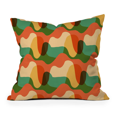 justin shiels Vintage Drip Pattern Outdoor Throw Pillow