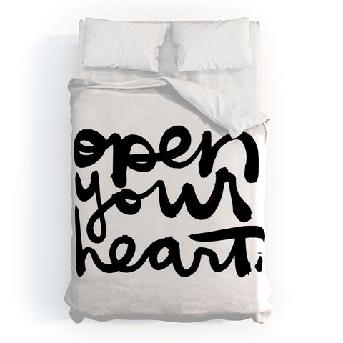 Kal Barteski OPEN YOUR HEART Duvet Cover
