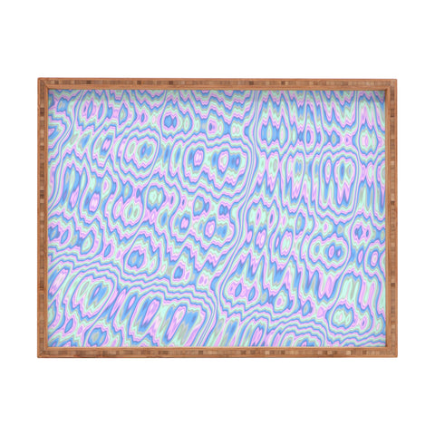 Kaleiope Studio Boho Pastel Ripple Pattern Rectangular Tray