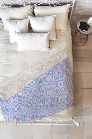 Kaleiope Studio Boho Pastel Ripple Pattern Fleece Throw Blanket