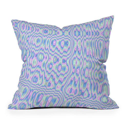 Kaleiope Studio Boho Pastel Ripple Pattern Throw Pillow