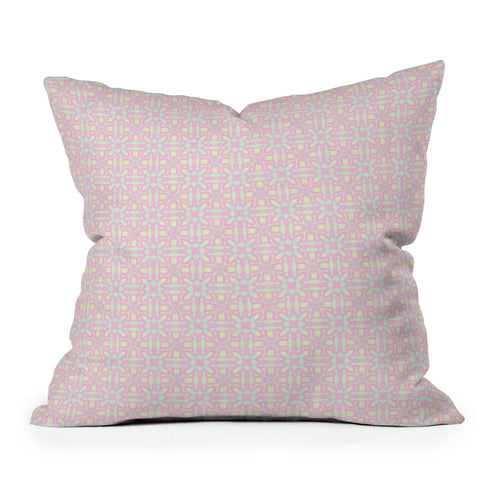 Kaleiope Studio Colorful Ornate Funky Pattern Outdoor Throw Pillow