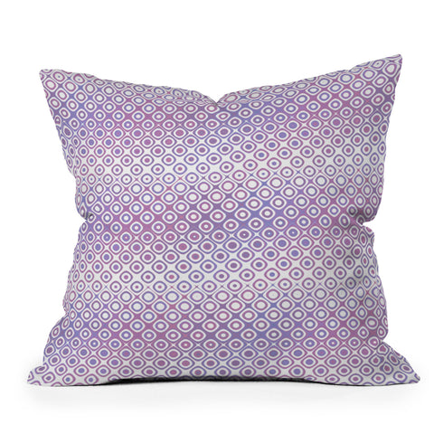 Kaleiope Studio Funky Pink and Purple Squares Outdoor Throw Pillow