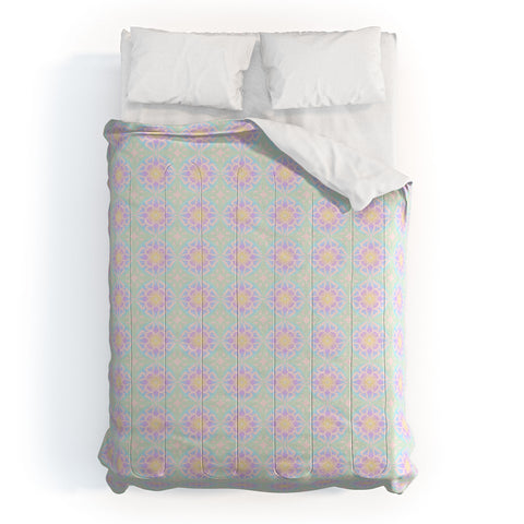 Kaleiope Studio Groovy Boho Pastel Pattern Comforter