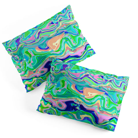 Kaleiope Studio Groovy Swirly Colorful Blobs Pillow Shams