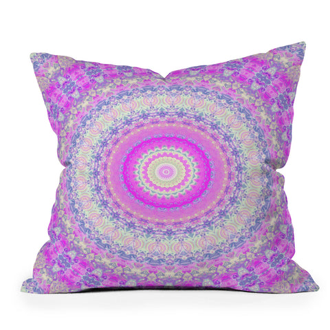 Kaleiope Studio Groovy Vibrant Mandala Outdoor Throw Pillow