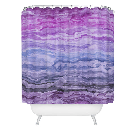 Kaleiope Studio Jewel Tone Marbled Gradient Shower Curtain
