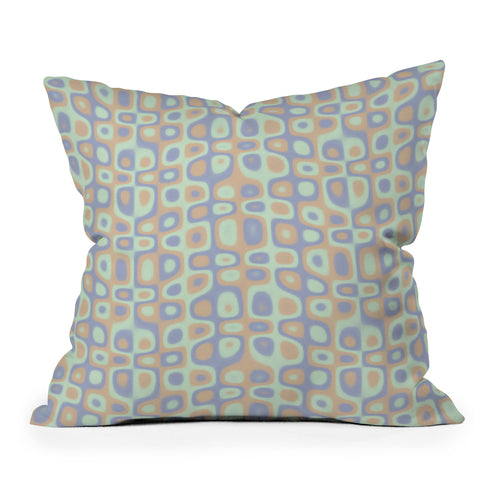 Kaleiope Studio Modern Colorful Groovy Pattern Outdoor Throw Pillow