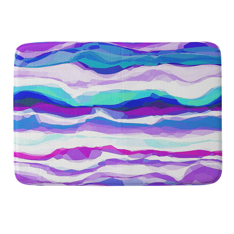 Kaleiope Studio Squiggly Jewel Tone Stripes Memory Foam Bath Mat