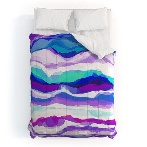 Kaleiope Studio Squiggly Jewel Tone Stripes Comforter