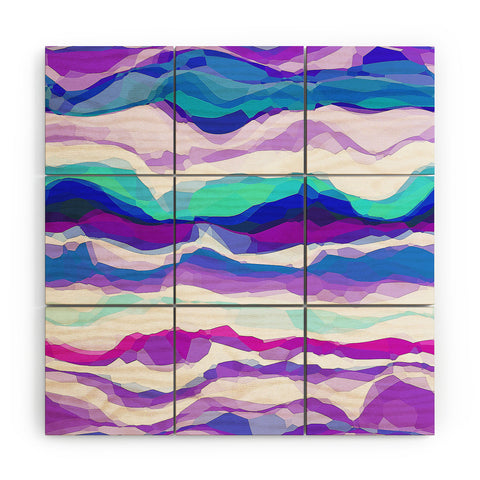 Kaleiope Studio Squiggly Jewel Tone Stripes Wood Wall Mural