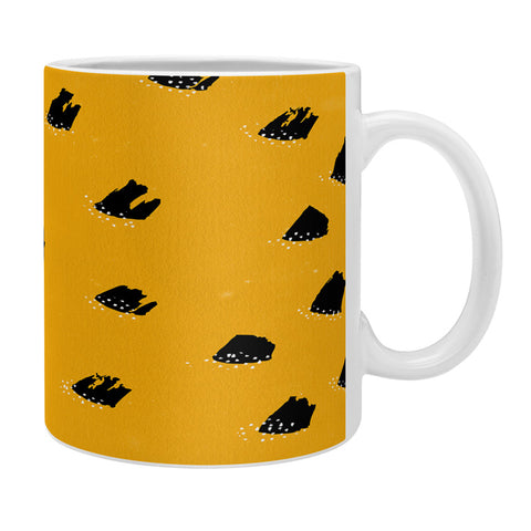 Kangarui Brush Pattern Leopard Coffee Mug