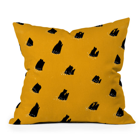 Kangarui Brush Pattern Leopard Throw Pillow