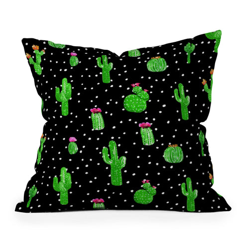 Kangarui Dotted Cactus Outdoor Throw Pillow
