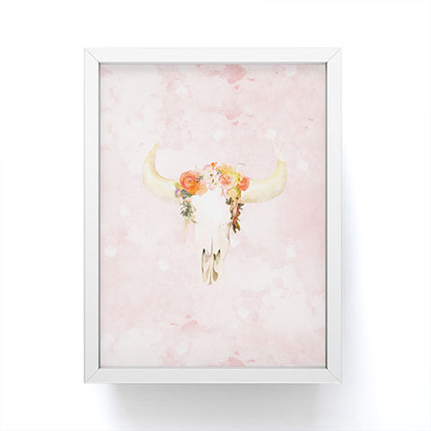 Kangarui Romantic Boho Buffalo Framed Mini Art Print