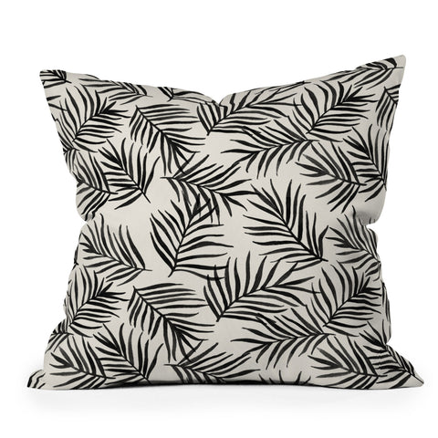 Kelli Murray Pam Leaves Outdoor Throw Pillow