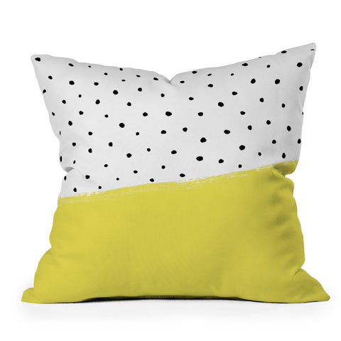Kelly Haines Citron Dots Outdoor Throw Pillow