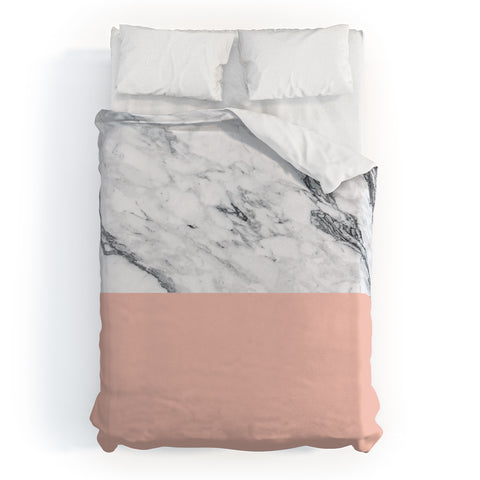 Kelly Haines Color Block Marble Duvet Cover