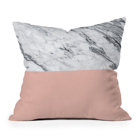 Kelly Haines Color Block Marble Outdoor Throw Pillow