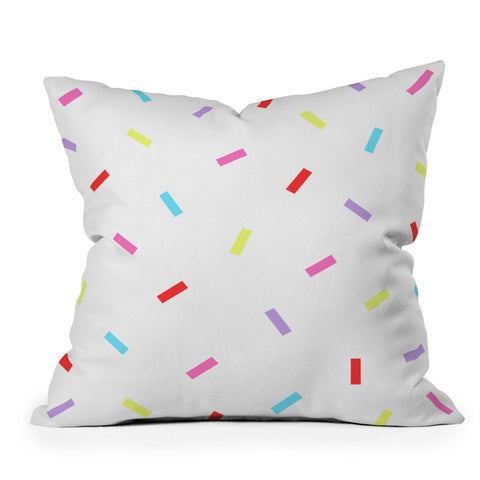 Kelly Haines Colorful Confetti Outdoor Throw Pillow