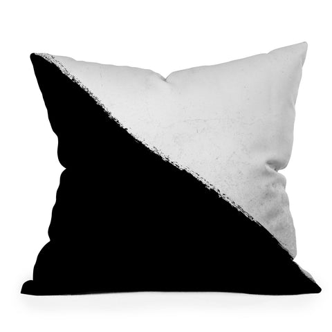 Kelly Haines Concrete Black Paint Outdoor Throw Pillow