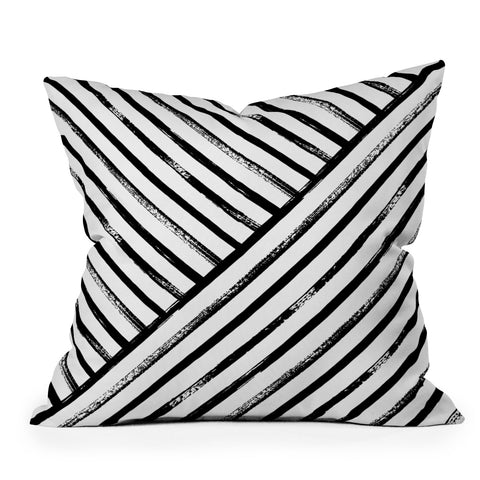 Kelly Haines Geometric Stripe Pattern Outdoor Throw Pillow