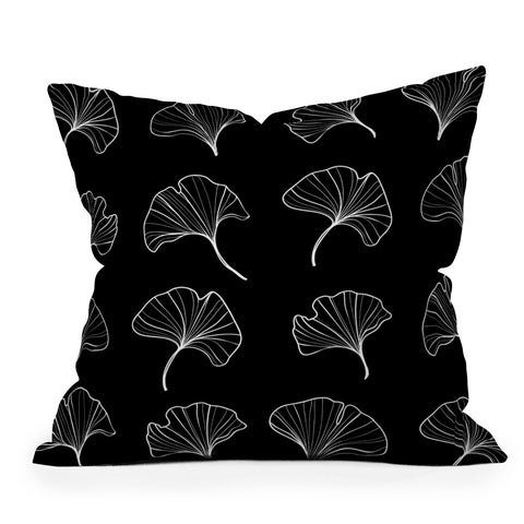 Kelly Haines Ginkgo Leaves Outdoor Throw Pillow