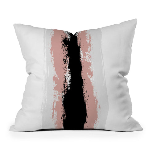 Kelly Haines Mixed Paint Stripes Outdoor Throw Pillow