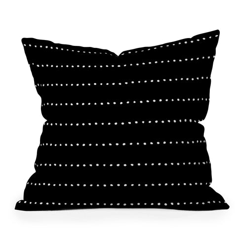 Kelly Haines Organic Dot Stripes Outdoor Throw Pillow