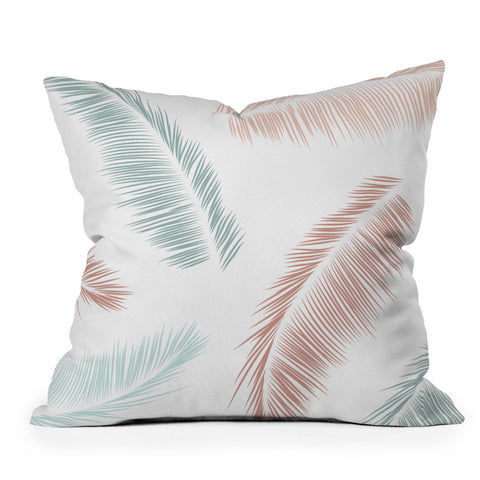 Kelly Haines Tropical Palm Leaves V2 Outdoor Throw Pillow