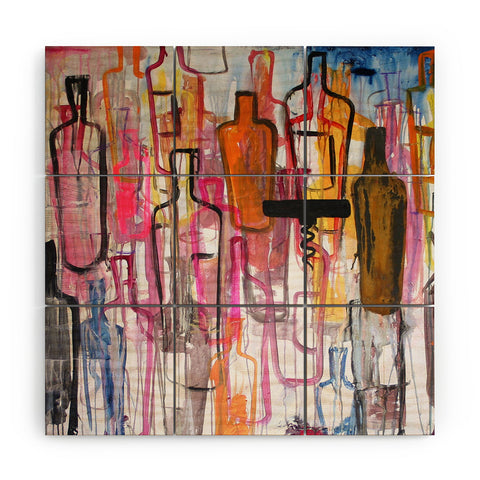 Kent Youngstrom bottles Wood Wall Mural