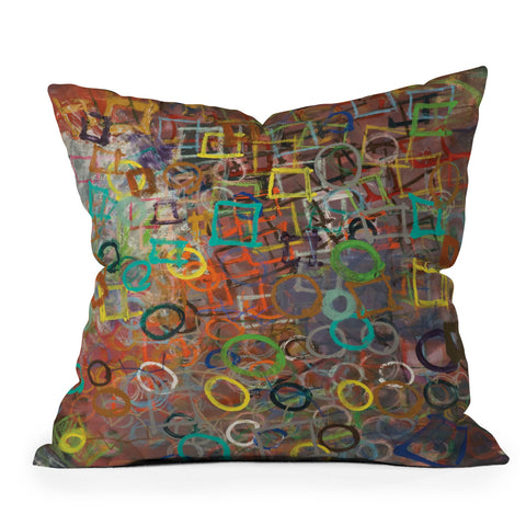 Kent Youngstrom Circle Square Outdoor Throw Pillow