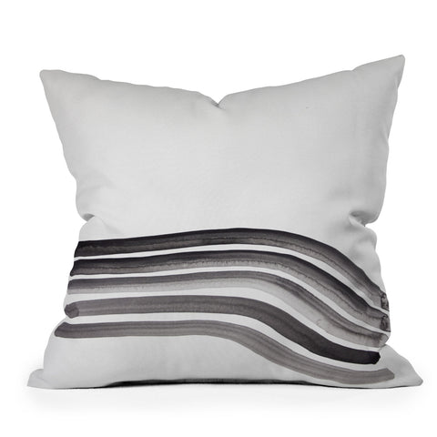 Kent Youngstrom curve stripes Outdoor Throw Pillow