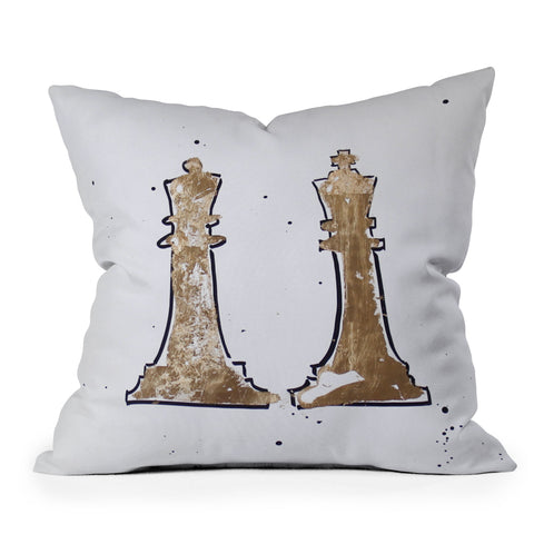 Kent Youngstrom gold king and queen Throw Pillow