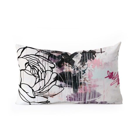 Kent Youngstrom graffiti flower Oblong Throw Pillow