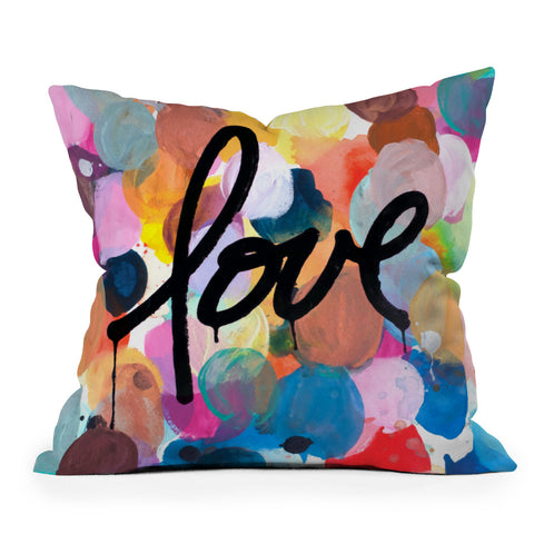 Kent Youngstrom i love color Outdoor Throw Pillow