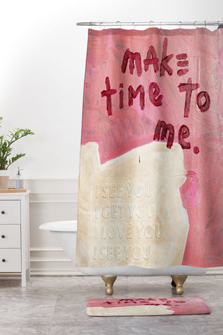 Kent Youngstrom make time to me Shower Curtain And Mat