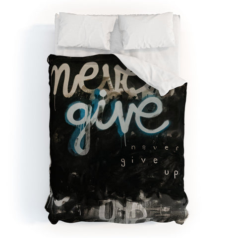 Kent Youngstrom never give up Duvet Cover