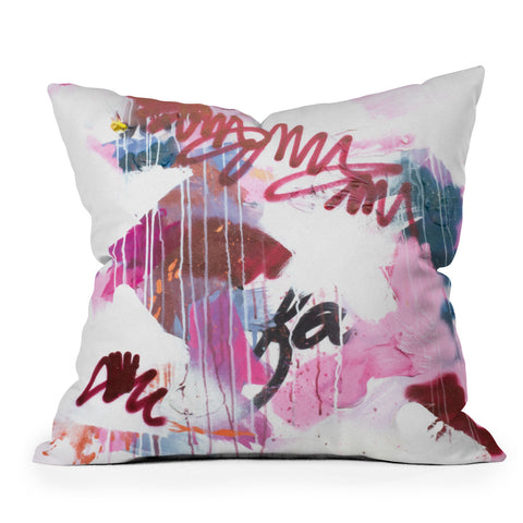 Kent Youngstrom pink combustion Outdoor Throw Pillow