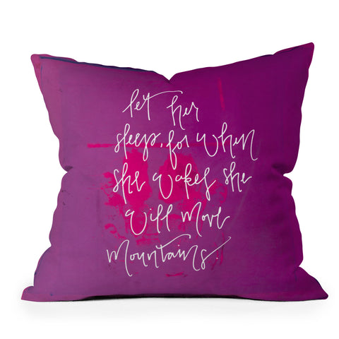 Kent Youngstrom she will move mountains Outdoor Throw Pillow