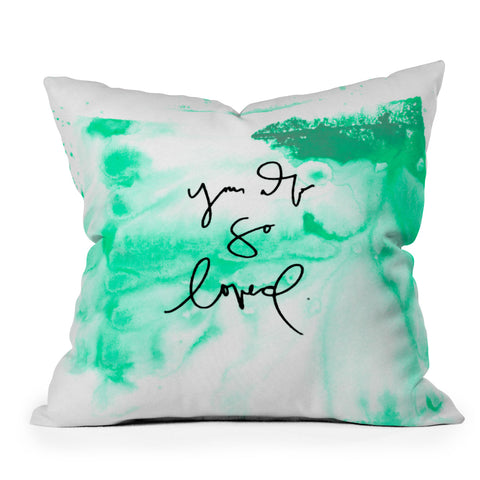 Kent Youngstrom you are loved Outdoor Throw Pillow