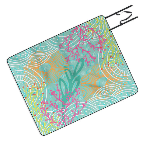 Kerrie Satava Ocean Bloom Picnic Blanket