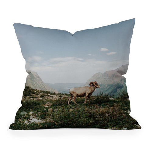 Kevin Russ Bighorn Overlook Outdoor Throw Pillow